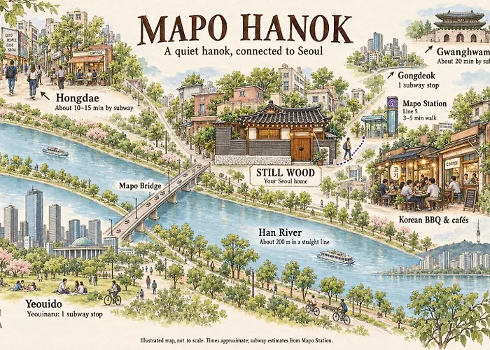 Still Wood Mapo Hanok - Entire 100-year Hanok, Sleeps 11 Holiday home Seoul